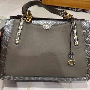 Coach Leather and Snakeskin Handbag